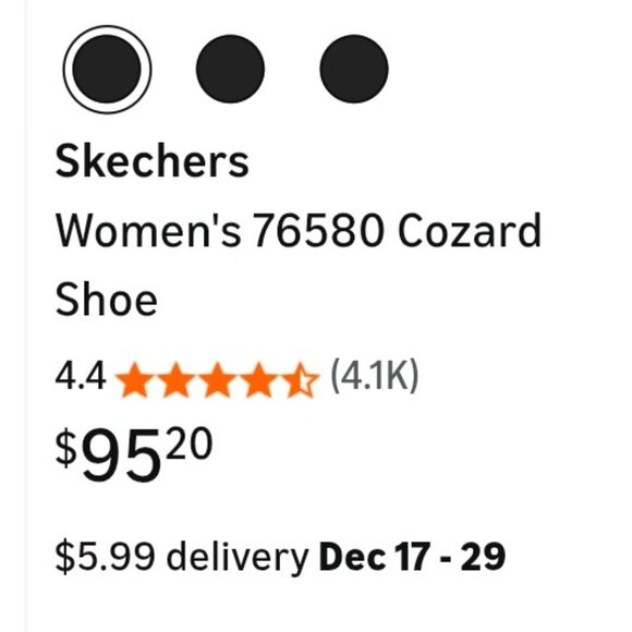 NWT Women's Cozard Slip Resistant Skechers Black Size 10W - Picture 6 of 7